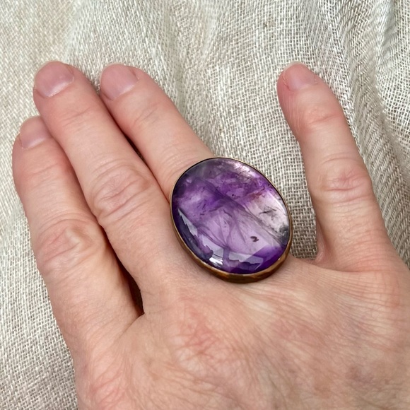 Star Amethyst Ring - Adjustable - Picture 6 of 11